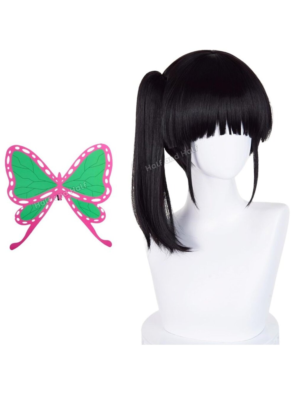 Women's Kunawo Black 39 Inch Cosplay Platinum Blonde Wigs With Side Part Bangs